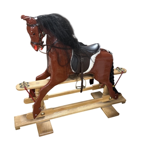 246 - Vintage Hand Painted Rocking Horse on Stand
134cm W 44cm D 107cm H