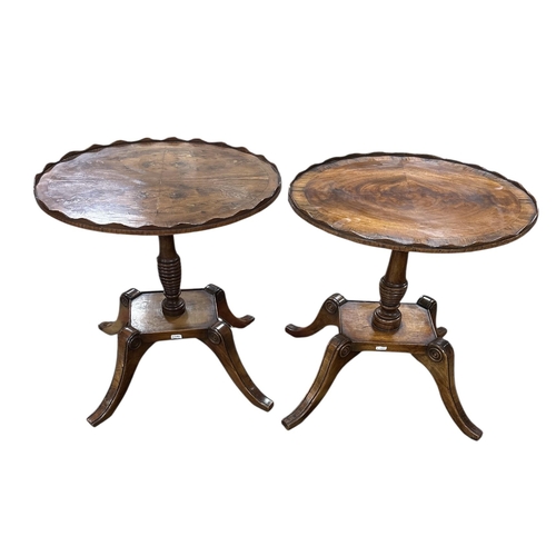 252 - Pair of Yew Wood Wine Tables 
44cm W 36cm D 46cm H