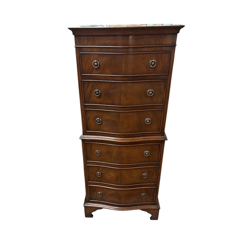 253 - Very Clean Bevan Funnell Mahogany Chest on Chest 
55cm W 37cm D 128cm H