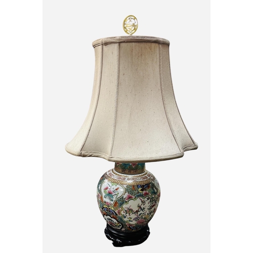 254 - Oriental Table Lamp & Shade 
71cm H