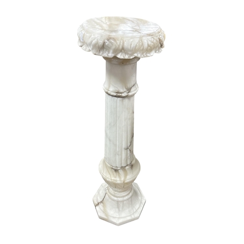 260 - Alabaster Pedestal 
26cm Diam 81cm H