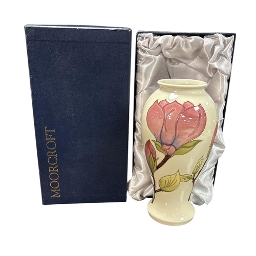 282 - Moorcroft Magnolia Vase in Original Box 
32cm H