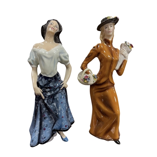 283 - Pair of Tall Royal Doulton Lady Figures 
31cm H