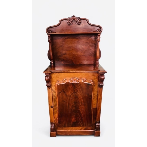 59 - Most Unusual Early Vict Single Door Mahogany Cabinet
67cm W 34cm D 147cm H
