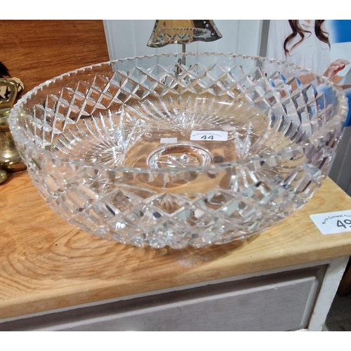 44 - Stunning Large cut glass bowl