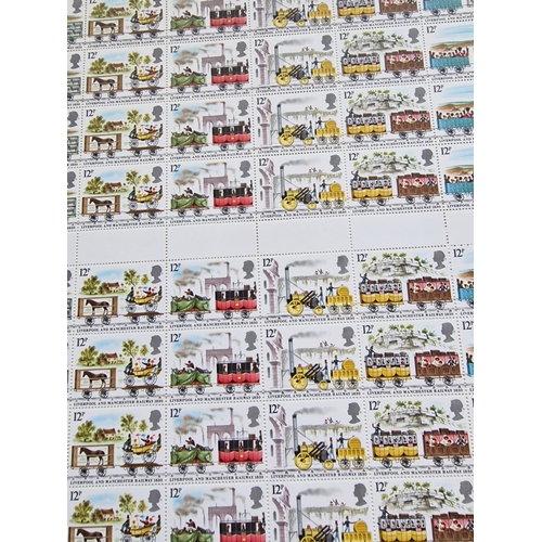 535 - 1 sheet of Liverpool and Manchester 150th anniversary issued in 1980