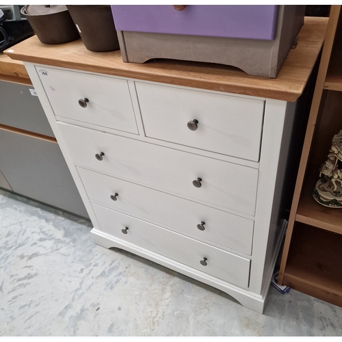 144 - 2 over 3 drawer White C.O.D 100x87x43cm