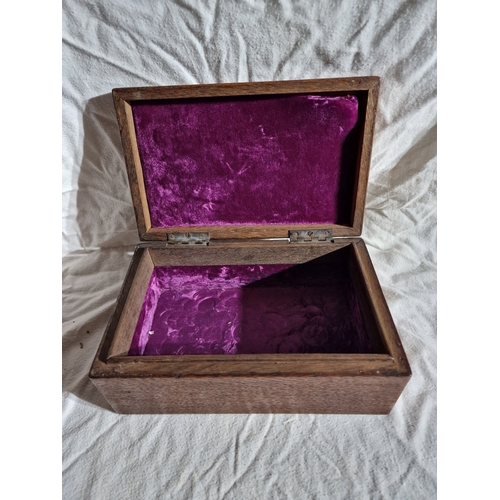 191 - Velvet lined antique box