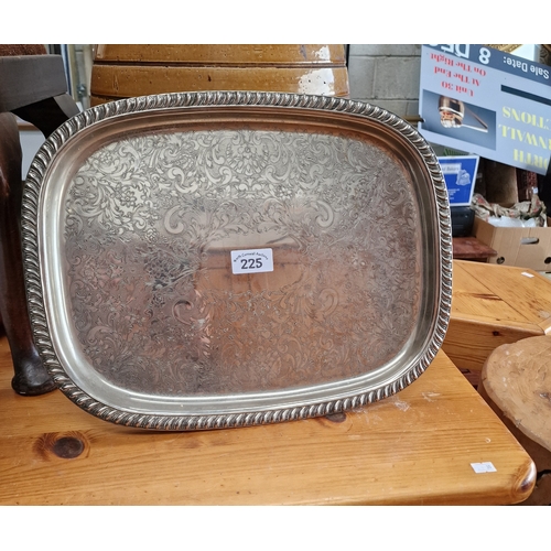 225 - Silver plate drnks tray