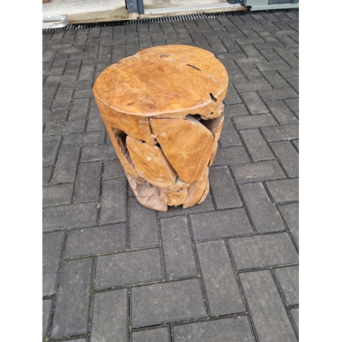 226 - Teak root side table 42cmx33cm