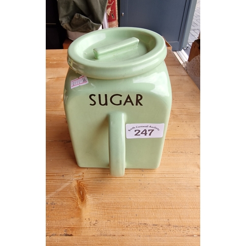 247 - Pountney Bristol kitchen ware sugar jar