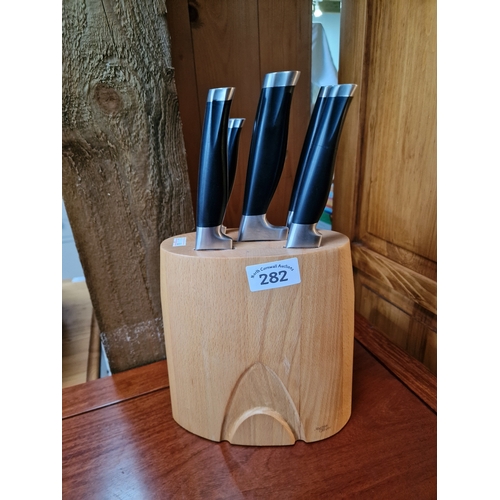 282 - Jamie Oliver 5 piece professional knife block