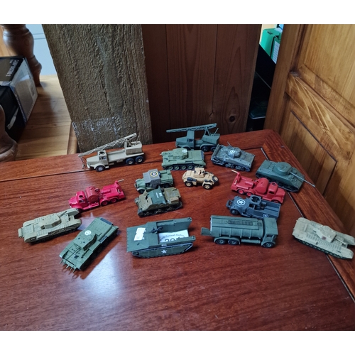 294 - 16 Toy army vehicles