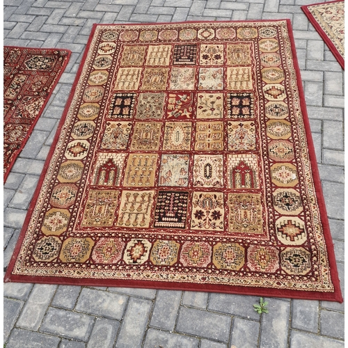 323 - Red Squares rug 133x190cms