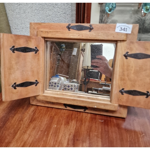 341 - Wooden window mirror