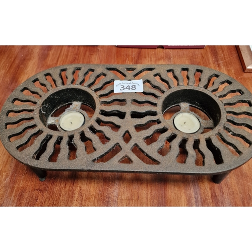 348 - Cast Iron tea light holder