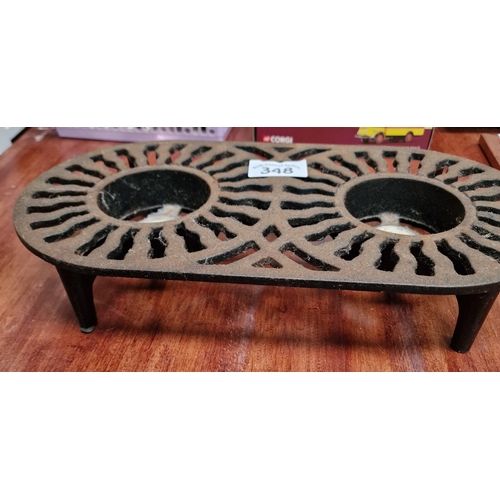 348 - Cast Iron tea light holder