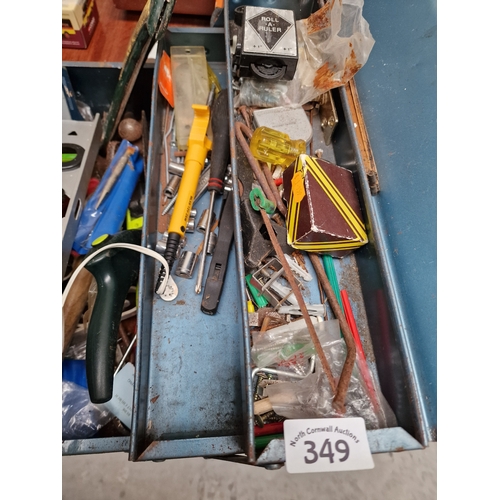 349 - Tool box of various tools