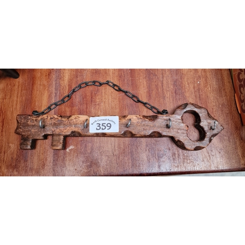 359 - Rustic French key shaped key hooks