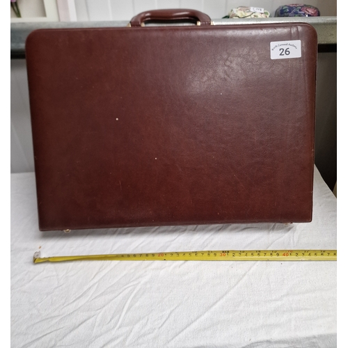 26 - Brown leather brief case