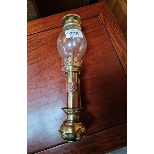 278 - White Star Line brass maritime cabin light