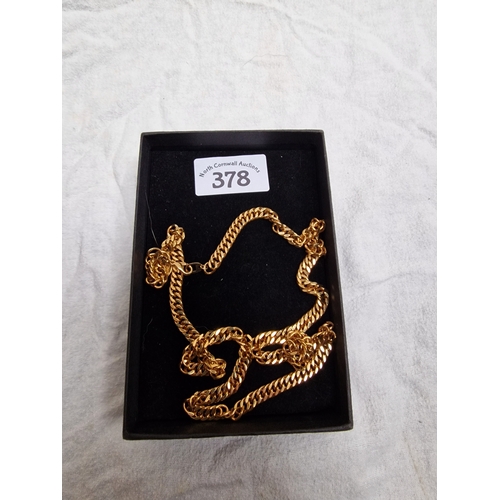 378 - Heavy gold coloured chain