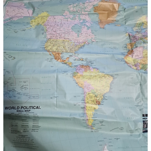 527 - Very large map of the world 160x100cm