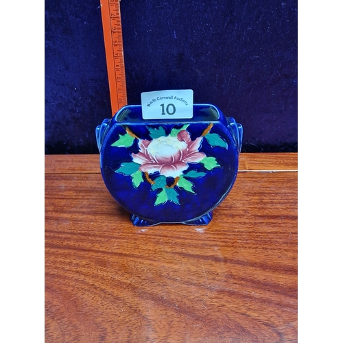 10 - Maling pottery hand painted vase