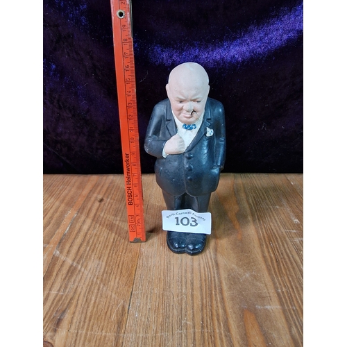 103 - Rare WW2 period plaster figurine of Winston Churchill