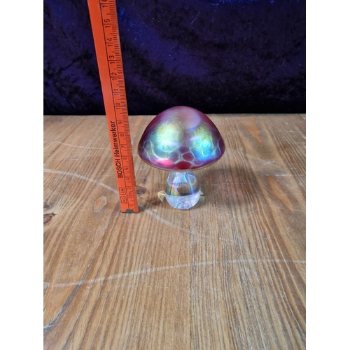 108 - Iridescent glass mushroom