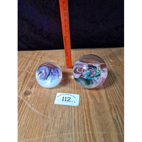 112 - 2 paperweights