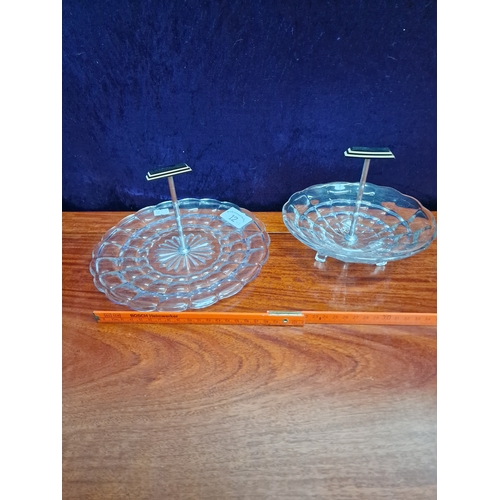 12 - Art Deco glass serving platters