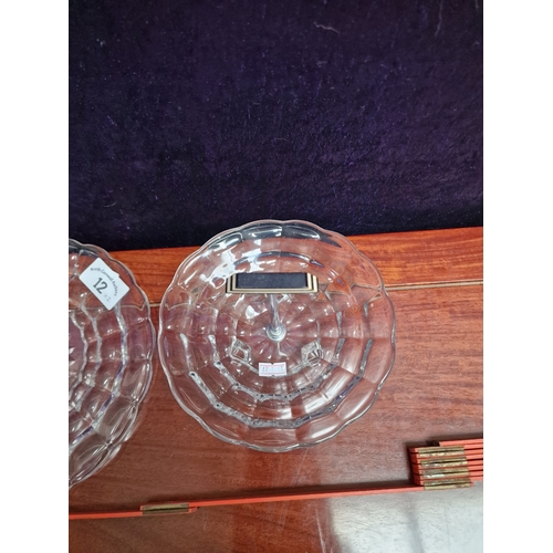 12 - Art Deco glass serving platters