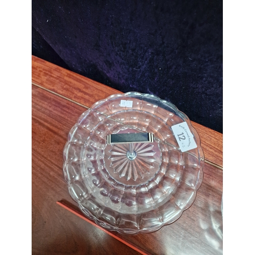 12 - Art Deco glass serving platters