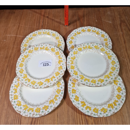 125 - Paragon 'May Blossom' Serving plate and 6 side plates