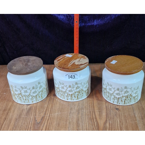 143 - Hornsea 'Fleur' Storage Jars