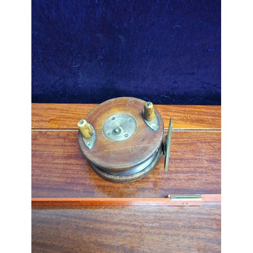 16 - Mahogany and brass starback reel