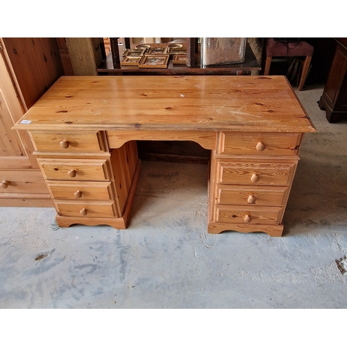 175 - Pine captains desk 103x140x64cm