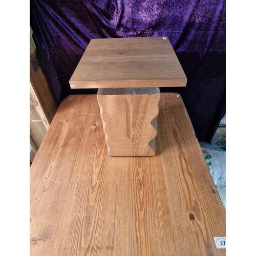 188 - Solid Oak side table 44x30x30cm