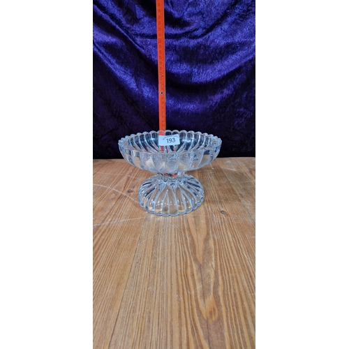 193 - Cut glass compote dish