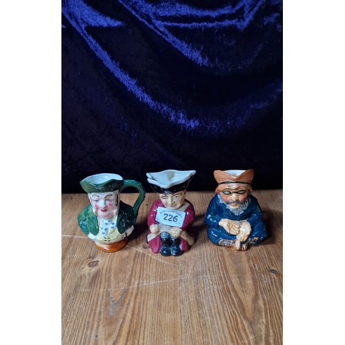 226 - 3 collectable Toby Jugs