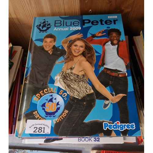 281 - 12 Modern day Blue Peter Annuals