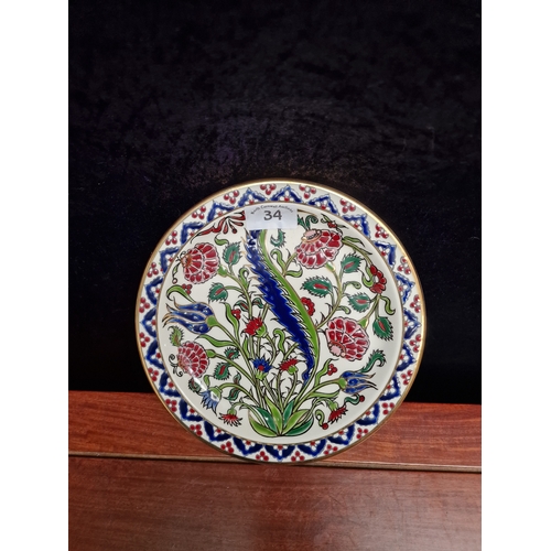 34 - Iznik pottery plate