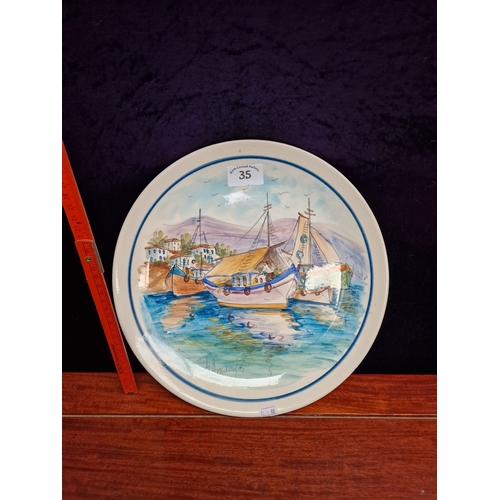 35 - Handpainted wall plate