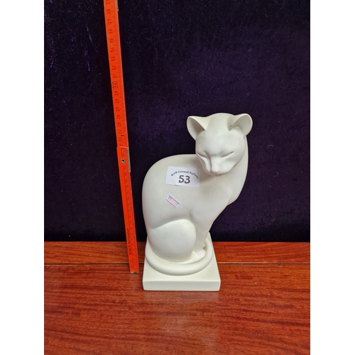 53 - Serenity cream cat statue