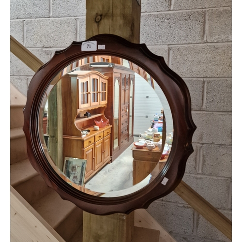 71 - A.W Morris oval mirror 58x58cm