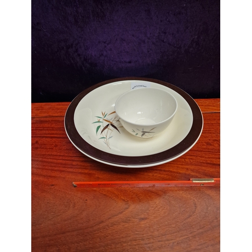 47 - Royal Doulton'bamboo' serving dish and bowl