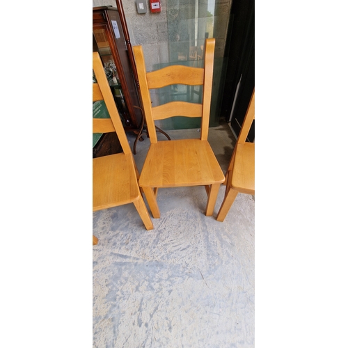 481 - 4 very solid Pine dining chairs