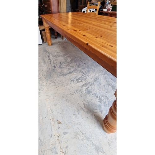 483 - Very Large solid Pine Farmhouse table 240x105cm