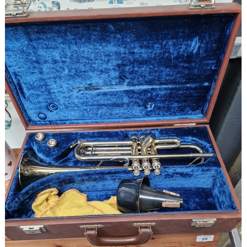 60 - B andM champion trumpet in fitted case